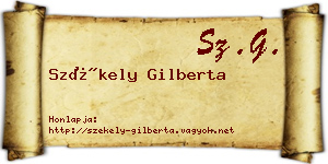 Székely Gilberta névjegykártya
